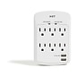 NXT Technologies™ 6-Outlet 2 USB Surge Protector Wall Mount, 1200 Joules (NX54321)