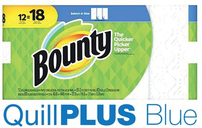 QuillPLUS Bounty® Select-A-Size™ Paper Towels, 12 Giant Rolls