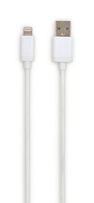 NXT Technologies™ 6 Ft. Braided Lightning to USB Cable, White (NX54353)