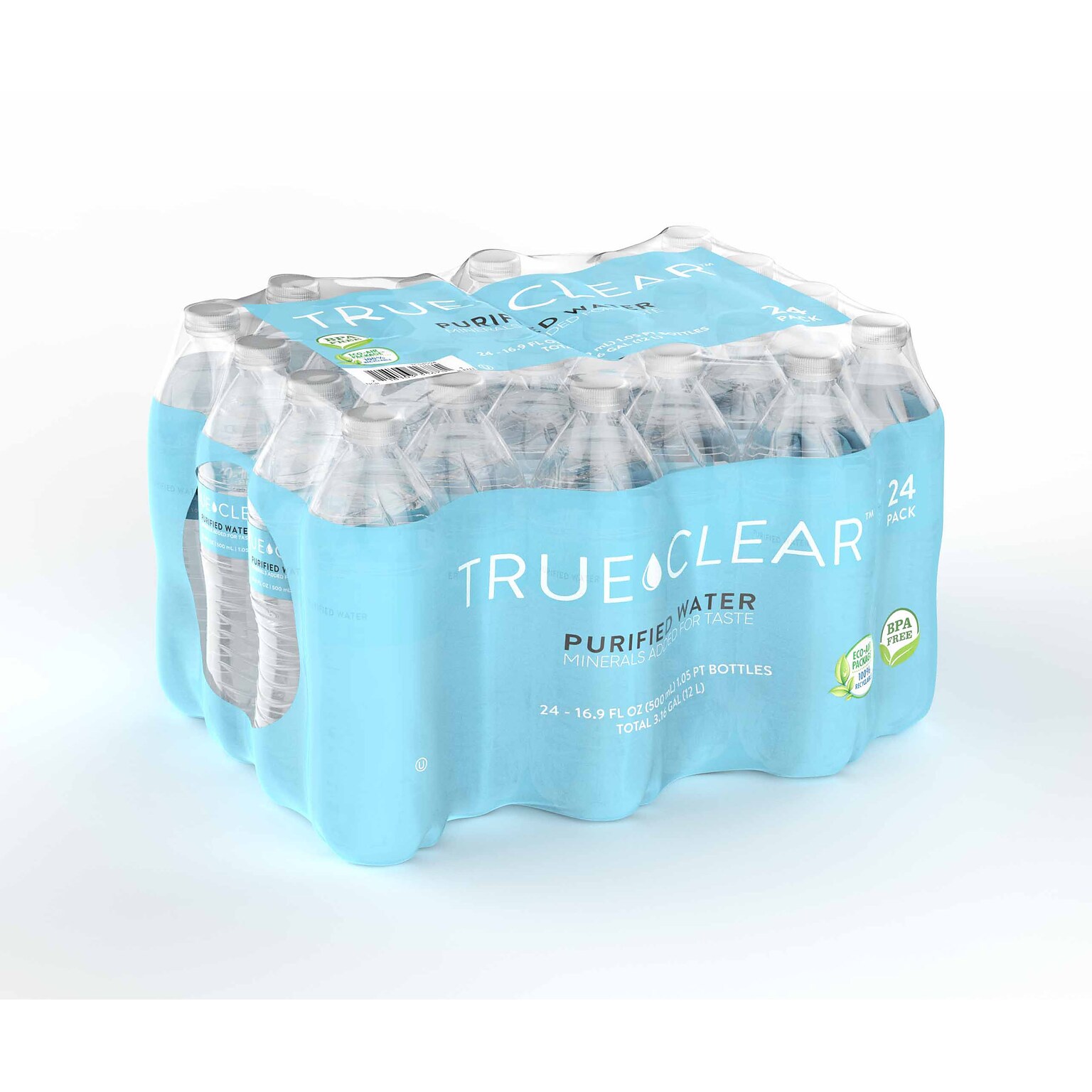 True Clear™ Purified Bottled Water, 16.9 fl. oz. Bottles, 24/Carton (TC54594)