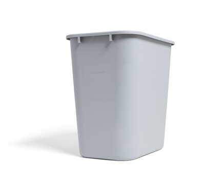 Coastwide Professional Indoor Trash Can Without Lid, Gray Soft Molded Plastic, 7 Gallon (CW56431)