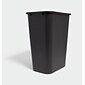 Coastwide Professional™ Indoor Trash Can Without Lid, Black Soft Molded Plastic, 10.25 Gallon (CW564