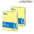 BOGO Quill Brand Colored Paper; 8-1/2x11, Letter Size, Canary Yellow, 500 sheets