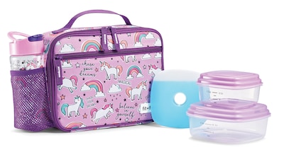 Jasmine Lunch Bag Set, Unicorn Doodle Repeat