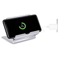 LAX Gadgets Rotating Smartphone Base Wireless Charging Pad Stand, Silver (QISTAND01-SLV)