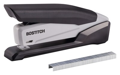 Bostitch EcoStapler™ Spring-Powered Desktop Stapler, 20-Sheet Capacity, Gray/Black (1710)