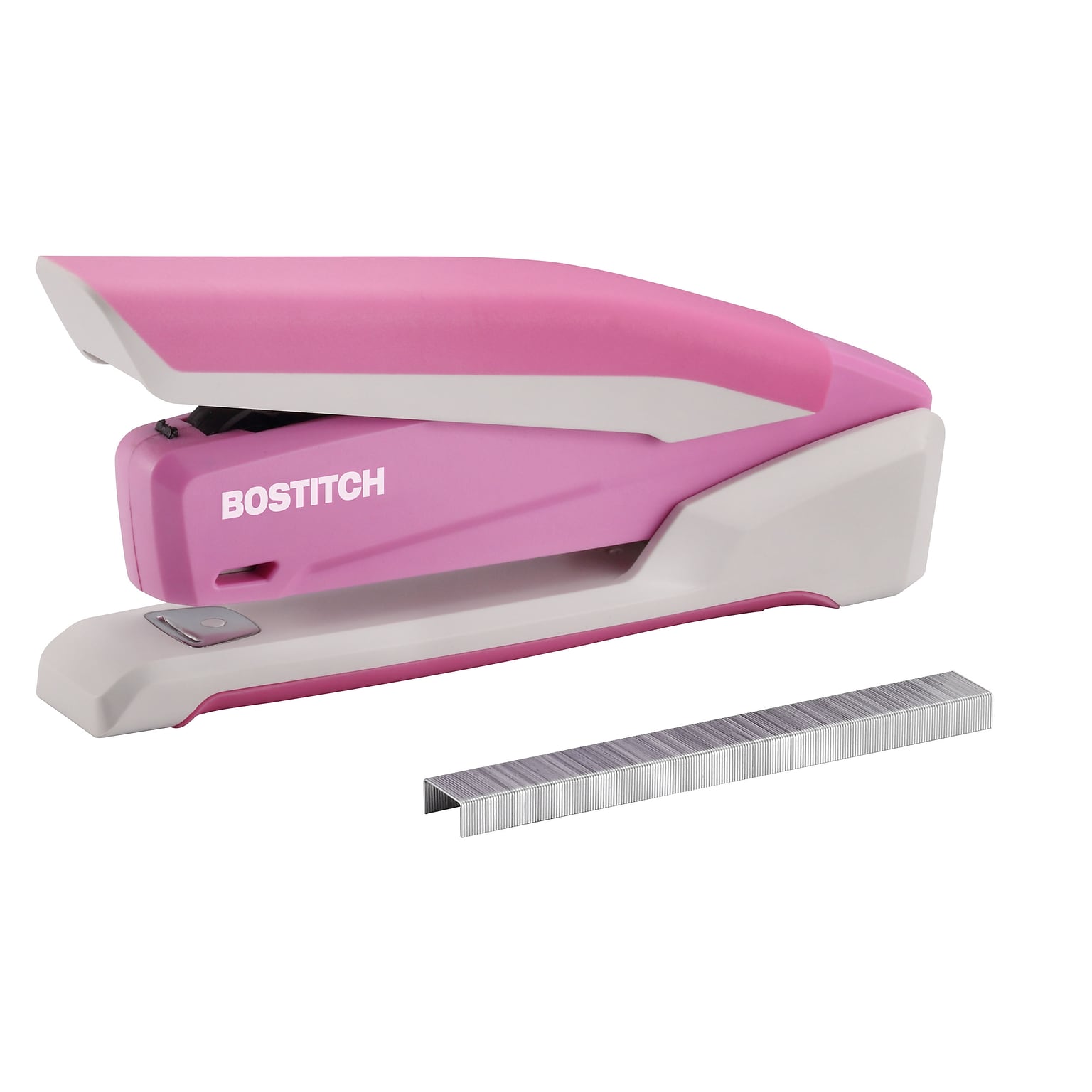 Bostitch InCourage™ Spring-Powered Desktop Stapler, 20-Sheet, Pink/White (1188)