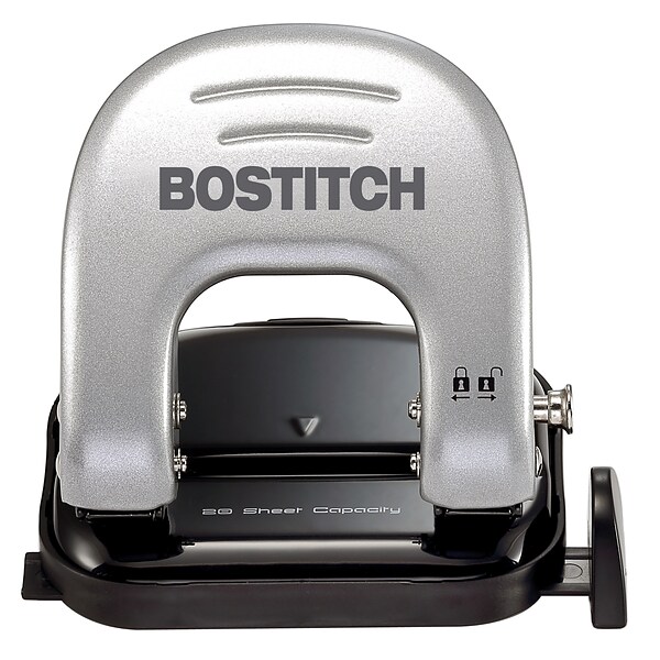 Bostitch EZ Squeeze One Hole Punch 10 Sheet Capacity BlackGray