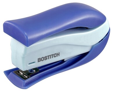 Bostitch Spring-Powered Handheld Compact Stapler, 15-Sheet, Blue