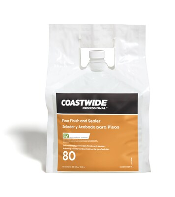 Coastwide Professional™ 80 Floor Finish and Sealer, 2.5 Gal., 2/Pack (CW800025-A)