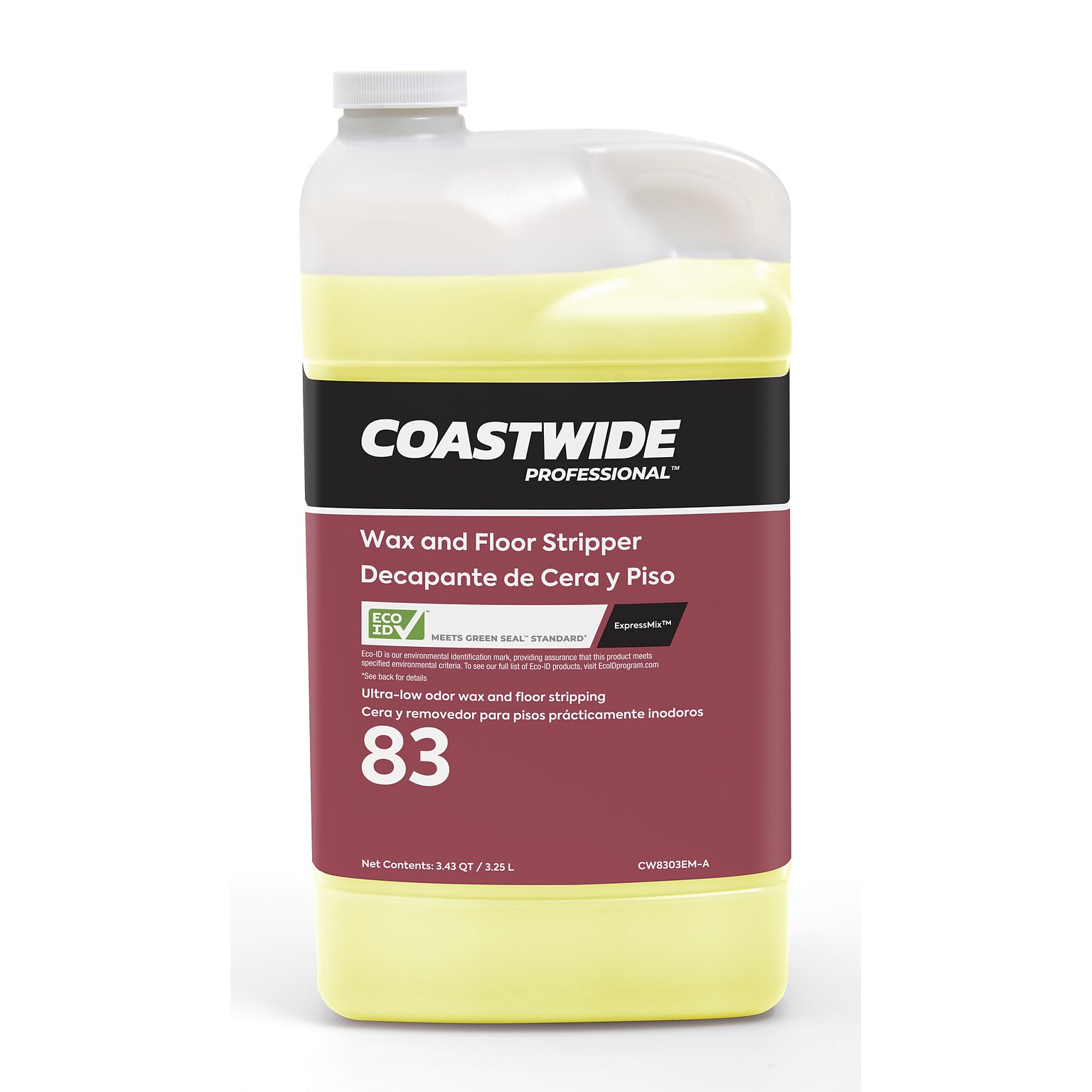 Coastwide Professional™ Floor Stripper Wax and Finish Remover 83 Concentrate for ExpressMix, 3.25L, 2/Case