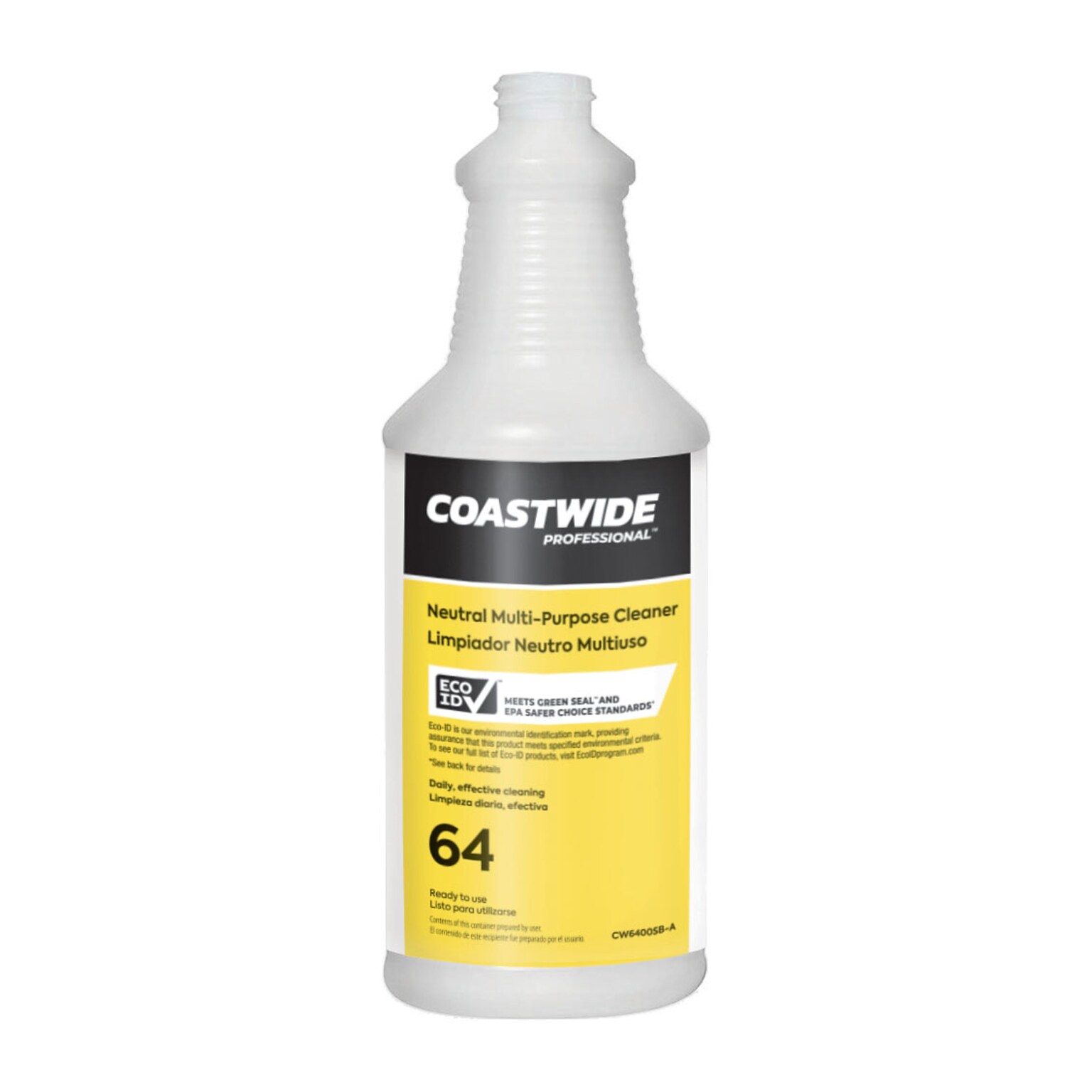 Coastwide Professional™ 64 Neutral Multi-Purpose 32 Oz. Plastic Bottle with Graduations (CW6400SB-A)