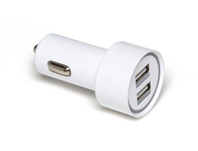NXT Technologies™ Universal 2 USB Port Car Charger, White (NX54341)