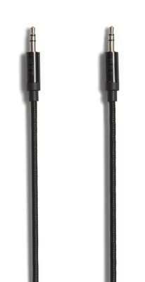 NXT Technologies™ 6 Ft. Braided Mini-phone Stereo 3.5mm Cable, Black (NX54356)