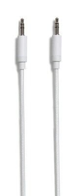 NXT Technologies™ 6 Ft. Braided Mini-phone Stereo 3.5mm Cable, White (NX54357)