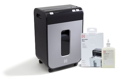 TRU RED™ 12-Sheet Micro-Cut Personal Shredder, Oil & Bags - Special Offer!