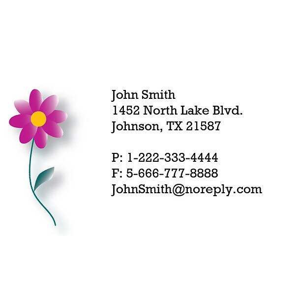 Custom Full Color Business Cards, White Gloss 100# Cover, Flat Print, 1-Sided