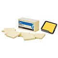Quill Brand® Self-Stick Sticky Flat Notes; 3 x 3, Yellow, 12 Pk & Post-it® Note Dispenser - Special Offer!