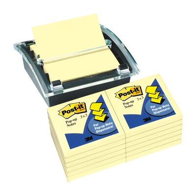 Buy 1 pack of Canary Yellow Post-it® Pop-up Notes, 3 x 3, get 1 Post-it® Dispenser FREE
