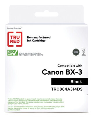 TRU RED™ Remanufactured Black Standard Yield Ink Cartridge Replacement for Canon BX-3 (0884A314)