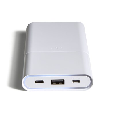 NXT Technologies™ 10000 mAh 2 USB Port PowerBank, White (NX55128)
