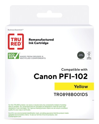 TRU RED™ Remanufactured Yellow Standard Yield Ink Cartridge Replacement for Canon PFI-102Y (0898B001)