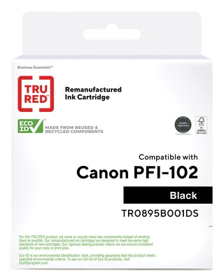 TRU RED™ Remanufactured Black Standard Yield Ink Cartridge Replacement for Canon PFI-102BK (0895B001)