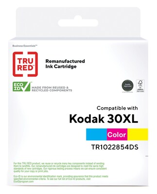 TRU RED™ Remanufactured Color High Yield Ink Cartridge Replacement for Kodak 30XL (1341080)