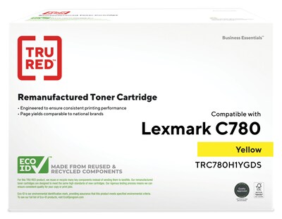 TRU RED™ Remanufactured Yellow High Yield Toner Cartridge Replacement for Lexmark (C780H1YG)