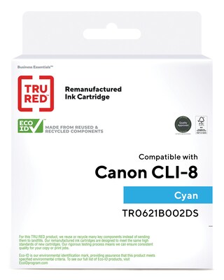 TRU RED™ Remanufactured Cyan Standard Yield Ink Cartridge Replacement for Canon CLI-8C (0621B002)