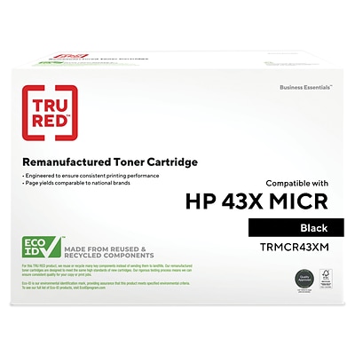 TRU RED™ HP 43X (C8543X) MICR Black Remanufactured Standard Yield Toner Cartridge