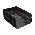 TRU RED™ Front Load Stackable Plastic Letter Tray, Black, 2/Pack (TR55331)