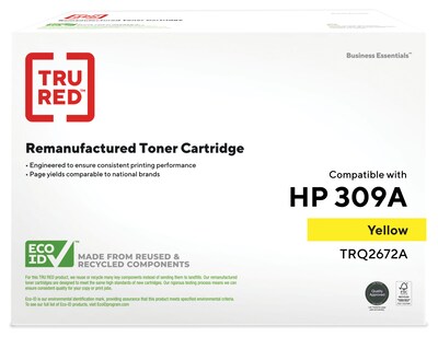 TRU RED™ Remanufactured Yellow Standard Yield Toner Cartridge Replacement for HP 309A (Q2672A)