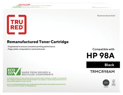 TRU RED™ Remanufactured Black Standard Yield MICR Toner Cartridge Replacement for HP 98A (92298A)