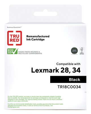 TRU RED™ Remanufactured Black Standard Yield Ink Cartridge Replacement for Lexmark 34 (18C0034)