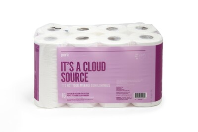 Perk Ultra Soft 2-Ply Standard Toilet Paper, White, 154 Sheets/Roll, 16 Rolls/Case (PK55154)
