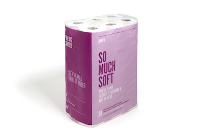 Perk™ Ultra Soft Toilet Paper, 2-ply, White, 154 Sheets/Roll, 24 Rolls/Case (PK55155)