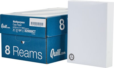 Quill+ Quill Brand® 8.5 x 11 Copy and Printer Paper, 20 lbs., 92