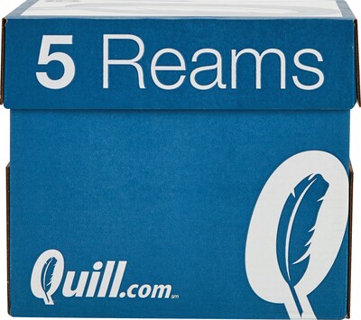 Quill Brand 8.5 x 11 Multipurpose Copy Paper, 20 lbs, 94 Brightness, 500 Sheets/Ream, 8 Reams/Carto