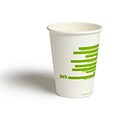 Perk™ Compostable Paper Hot Cup, 12 Oz., White/Green, 500/Carton (PK56222CT)