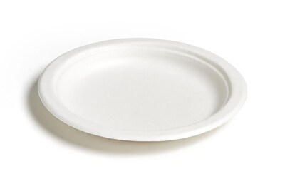 Perk™ Compostable Paper Plates, 6", White, 250/Pack (PK56337)