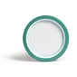 Perk™ Medium-Weight Paper Plates, 8.5", Teal/White, 500/Carton (PK54329CT)