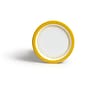 Perk™ Medium-Weight Paper Plates, 6", Yellow/White, 500/Carton (PK54328CT)