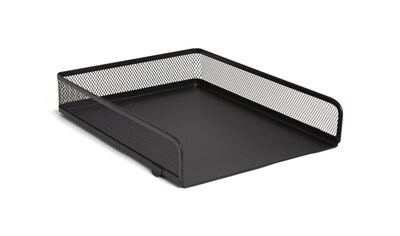 TRU RED™ Front Load Stackable Metal Letter Tray, Matte Black (TR57566)