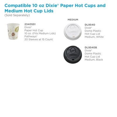 Dixie Pathways Paper Hot Cups, 10 oz., 300/Carton (2340SS1)