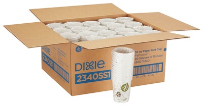 Dixie Pathways Paper Hot Cups, 10 oz., 300/Carton (2340SS1)