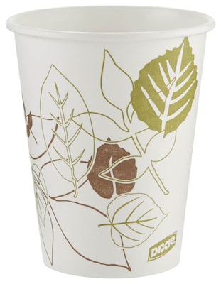 Choice 12 oz. Coffee Print Poly Paper Hot Cup - 1000/Case