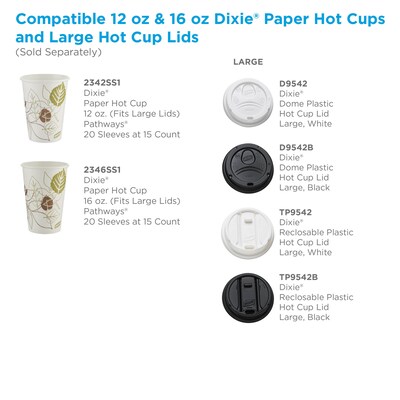 Dixie Pathways Paper Hot Cups, 16 oz., 300/Carton (2346SS1)