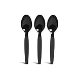 Perk™ Polystyrene Spoon, Heavy-Weight, Black, 100/Pack (PK56395)