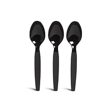 Perk™ Polystyrene Spoon, Heavy-Weight, Black, 100/Pack (PK56395)